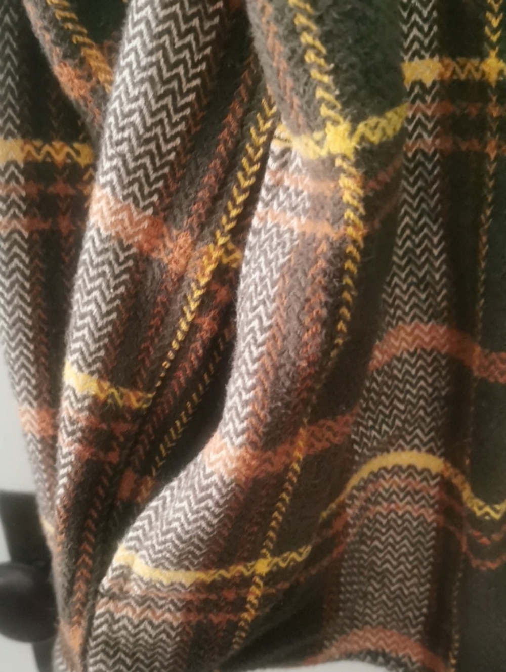 Woolrich Men's Unisex  Brown Plaid Wool-Blend Jacket. XL - Picture 5 of 8